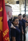 Enlistees from Recruiting Sub-station Valparaiso, Recruiting Station Indianapolis, Ind., adjust their spacing in a formation as part of the mentorship class that the enlistees received at the State Wide, May 14, 2011. The State Wide is a annual competition between the sub-stations of RS Indianapolis.