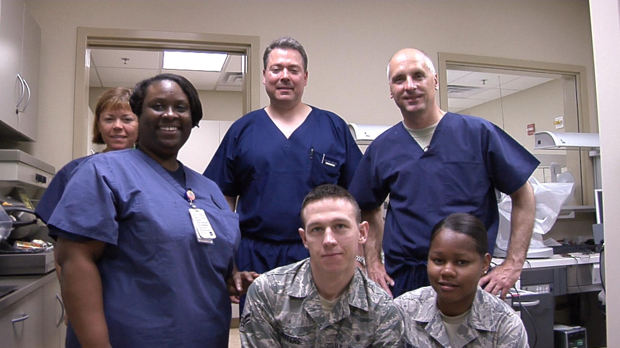 VANDENBERG AIR FORCE BASE, Calif. - Col. Richard Boltz, 30th Space Wing commander, and Chief Master Sgt. Angelica Johnson, 30th SW command chief, visited members of the 30th Medical Operations Squadron Dental Flight to gain a better understanding of the unit’s mission here Monday, May 13, 2011. (U.S. Air Force photo/ Michael Stonecypher)  
