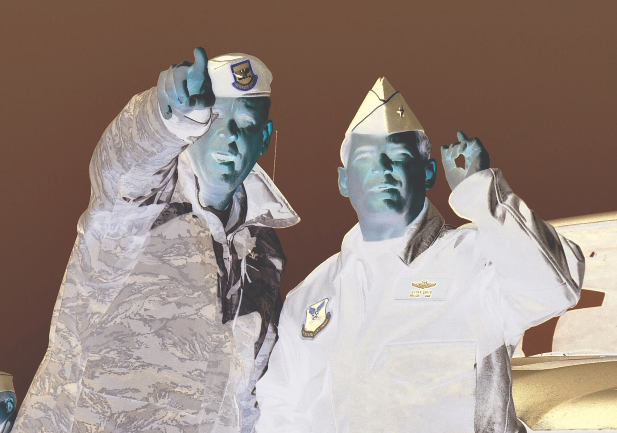 Col. Steve Miller, 90th Security Forces Group commander, explains integrated training operations of Airmen from the 90th Security Forces Group Tactical Response Force and the 37th Helicopter Squadron to Brig. Gen. Jeffry Smith, Air Force Global Strike Command Director of Plans and Programs, at Camp Guernsey, Wyo., May 5.  Both General Smith and Brig. Gen. Timothy Ray, AFGSC Director of Operations, visited Camp Guernsey to see firsthand from the experts in missile field security how the training is conducted. (U.S Air Force photo by Senior Airman Daryl Knee)