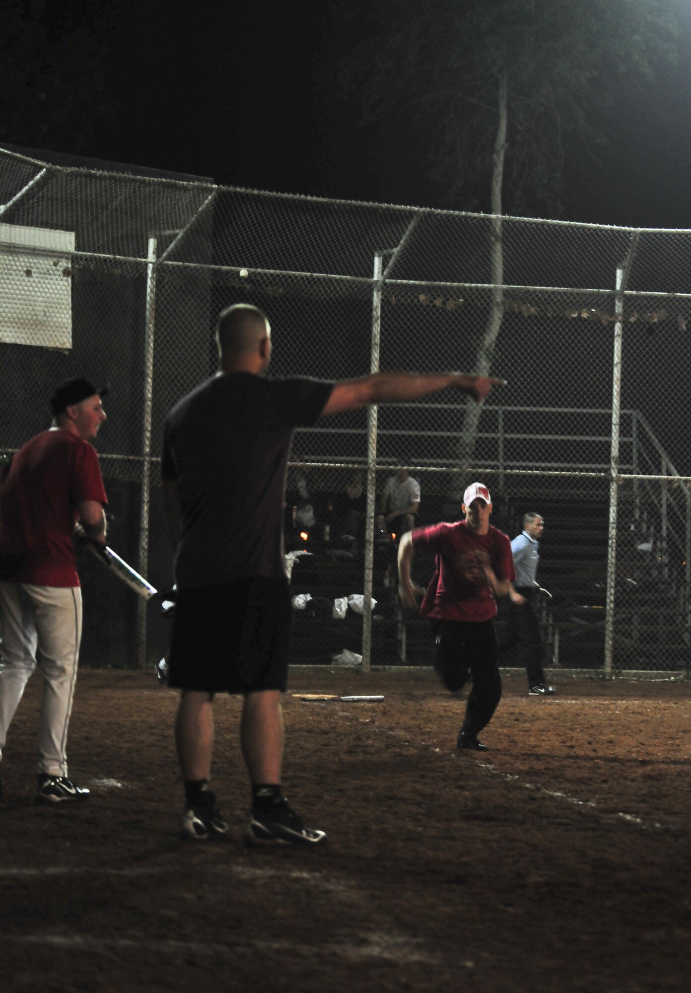Airman from the 39th Air Base Wing participated in an all-night softball tournament April 29, 2011 at Incirlik Air Base, Turkey.  The double-elimination tournament was between nine teams. This event kicked off this year’s softball season. Receiving first place was team “Thrown Together,” second place was the 728th Air Mobility Squadron and third was the 39th Logistics Readiness Squadron.  The season will begin May 17.  (U.S. Air Force photo by Staff Sgt. Alexandre Montes/Released) 