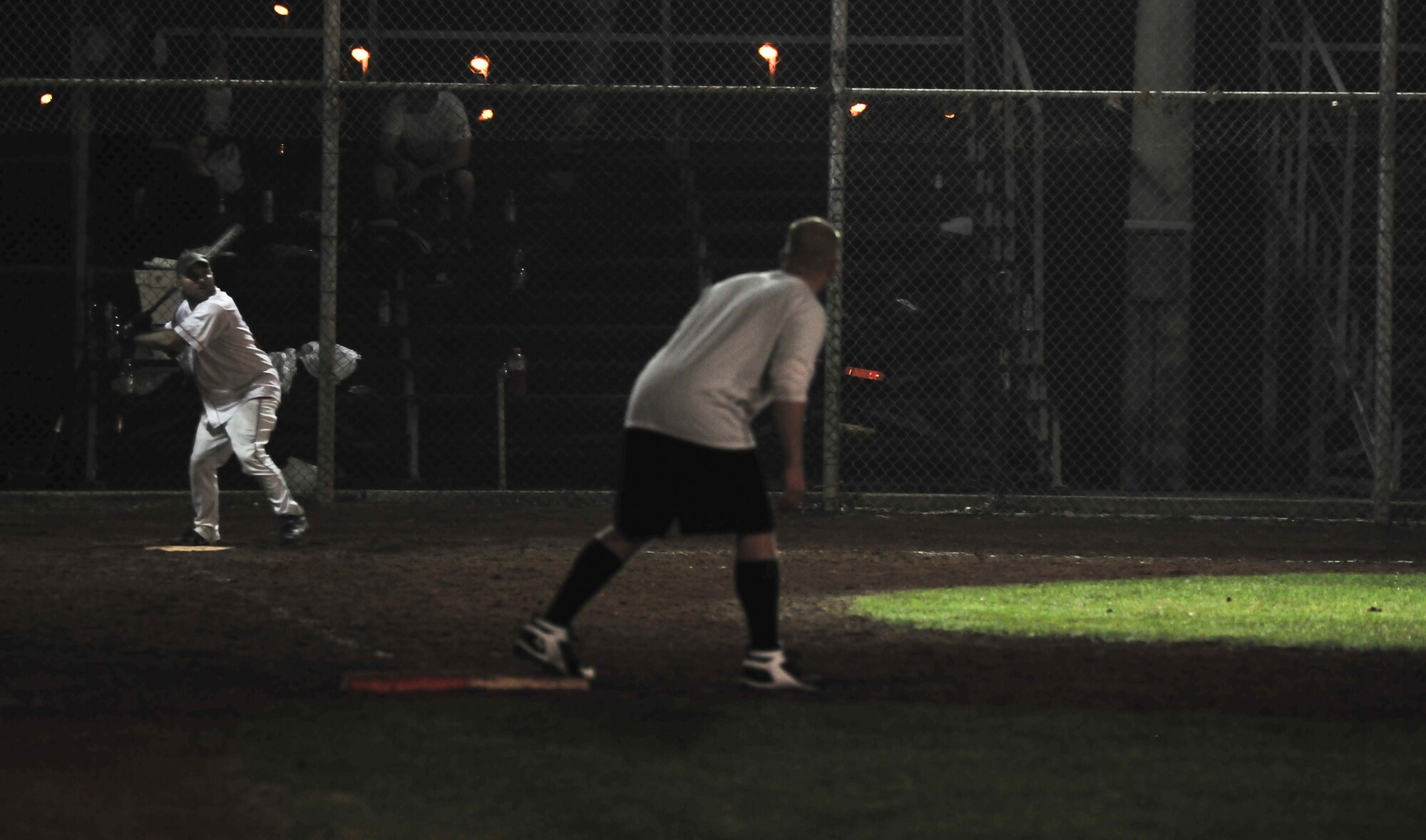 Airman from the 39th Air Base Wing participated in an all-night softball tournament April 29, 2011 at Incirlik Air Base, Turkey.  The double-elimination tournament was between nine teams. This event kicked off this year’s softball season. Receiving first place was team “Thrown Together,” second place was the 728th Air Mobility Squadron and third was the 39th Logistics Readiness Squadron.  The season will begin May 17.  (U.S. Air Force photo by Staff Sgt. Alexandre Montes/Released) 