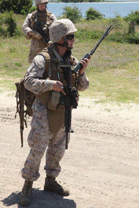 Cpl. Michael S. Hall taking part in one of many 2nd Low Altitude Air Defense Battalion training exercises.