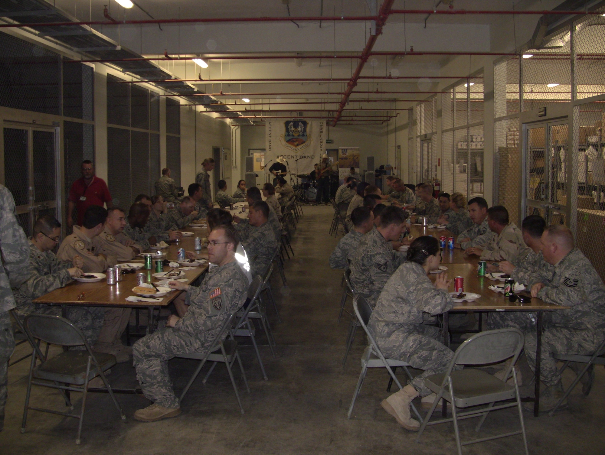 CFSOCC personnel enjoy a morale boost with friends & food! (U.S. Air Force photo by Master Sgt. Karl Bradley)