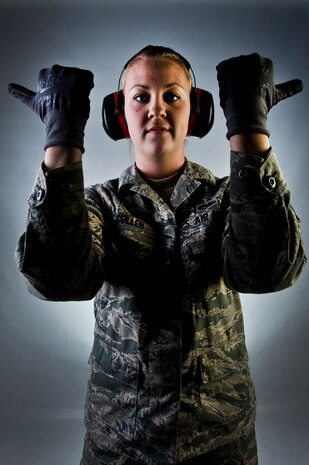 NELLIS AIR FORCE BASE, Nev.-- Airman 1st Class Bethany Cullen, a tactical aircraft maintenance apprentice from the 757th Aircraft Maintenance Squadron. Airman Cullen's hometown is Yuba City, Calif., she currently works on F-15E Strike Eagles and has been in the U.S. Air Force for 18 months. (U.S. Air Force illustrative photo by Senior Airman Brett Clashman)