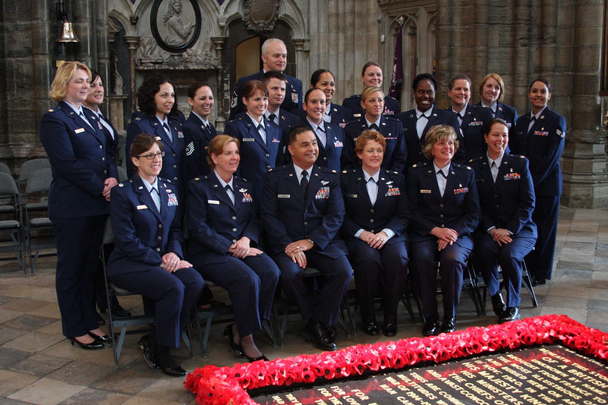 LONDON – Nurses and technicians from the 48th Medical Group celebrated Nurses Week by participating in a ceremony at Westminster Abbey on May 11, 2011. The commemoration ceremony honors the life and work of Florence Nightingale as well as nurses, midwives and medical support staff world-wide. (Photo courtesy of 48th Medical Group)
 
