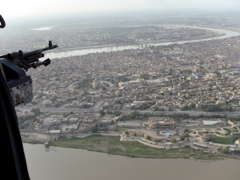 Wild Blue Country sees Baghdad in their "rear-view mirror" after only being on the ground 2 hours 45 minutes. (U.S. Air Force photo by Master Sgt. Karl Bradley)