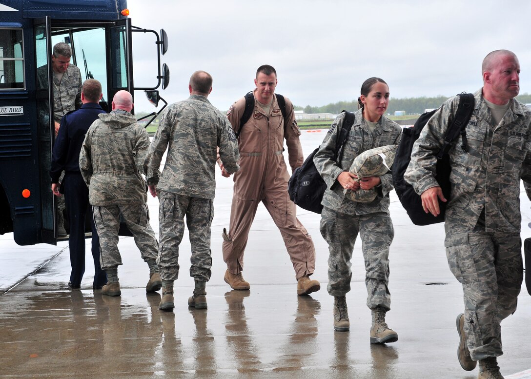 Airmen from 914th and 107 Airlift Wings are welcomed home by friends and family, May 16, 2011, Niagara Falls Air Reserve Station, NY. Airmen from 914th and 107 Airlift Wings return from a deployment to an undisclosed location in southwest Asia. (U.S. Air Force photo by Staff Sgt. Joseph McKee)