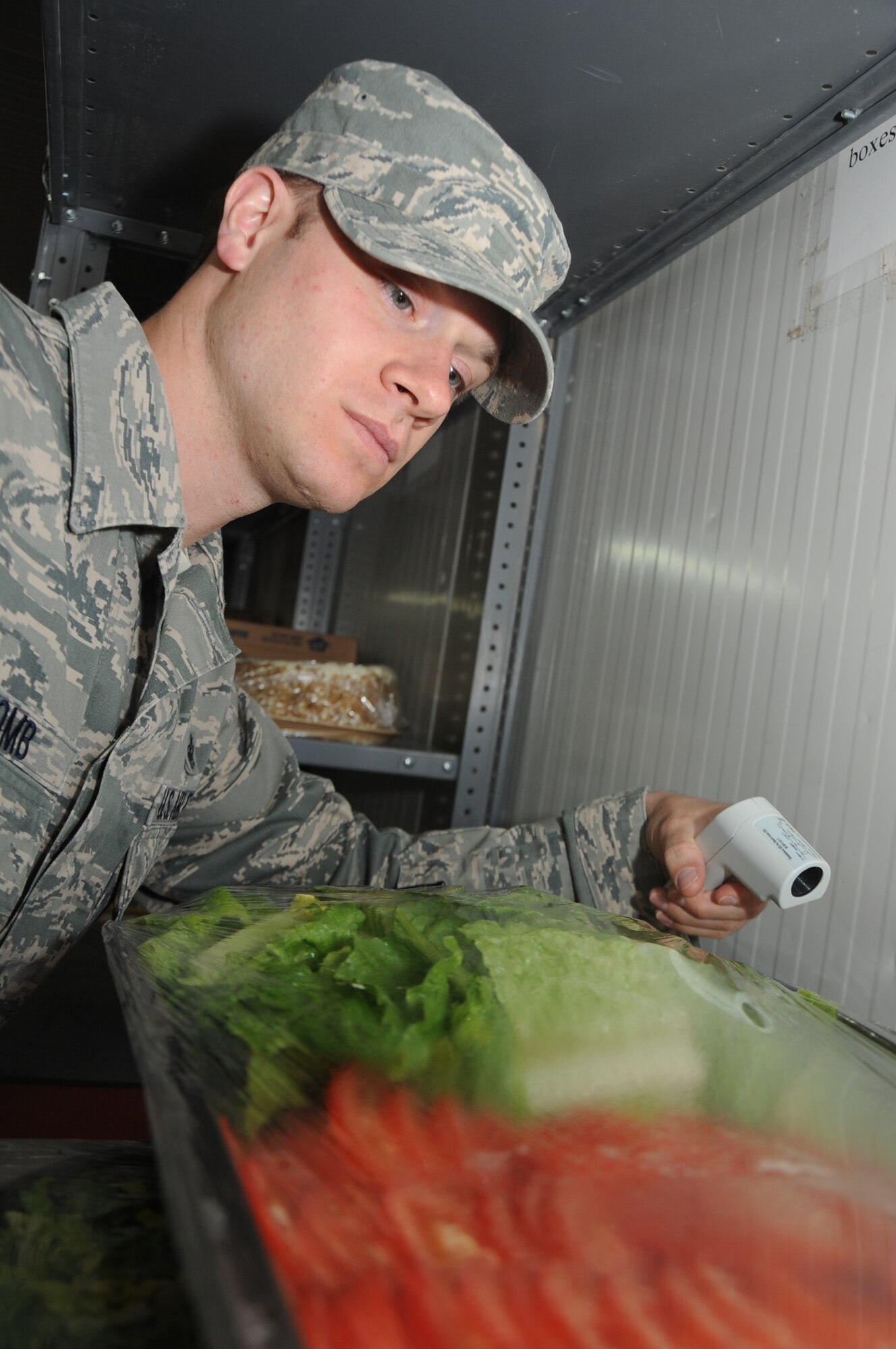 Staff Sgt. Daniel Holcomb is deployed from the 72nd Aerospace Medicine Squadron at Tinker Air Force Base, Okla. (U.S. Air Force photo by Senior Airman Cynthia Spalding)