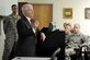 Defense Secretary Robert M. Gates speaks with students May 19, 2011, at Fort Leonard Wood, Mo. (Defense Department photo/Cherie Cullen)

