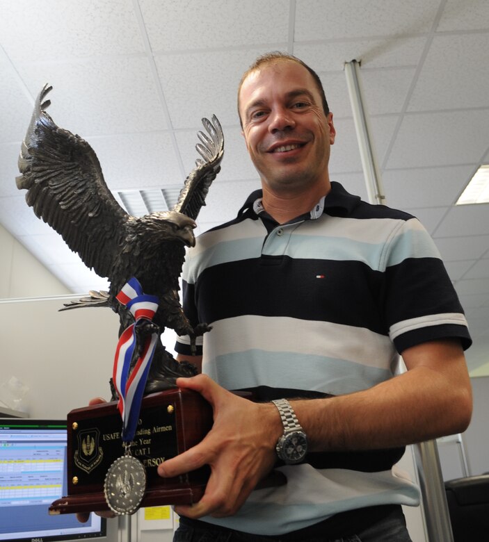 Eren Ersoy, a budget analyst from the 39th Comptroller Squadron, recently earned the Civilian Category I  in U.S. Air Forces in Europe’s 2010 Outstanding Airmen of the Year. (U.S. Air Force photo by Airman 1st Class Clayton Lenhardt/Released)