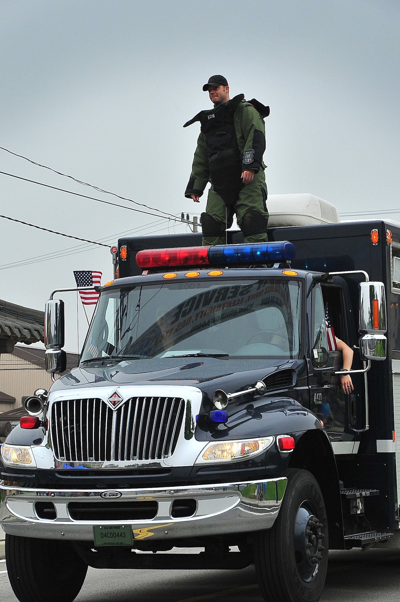 The annual VFW Armed Forces Day Parade was held at Osan Air Base, Republic of Korea, May 21.  Starting at the main gate, more than 25 squadrons and organizations participated, showcasing unit guide-ons and squadron vehicles. (U.S. Air Force Photo by/Staff Sgt. Daylena Gonzalez)