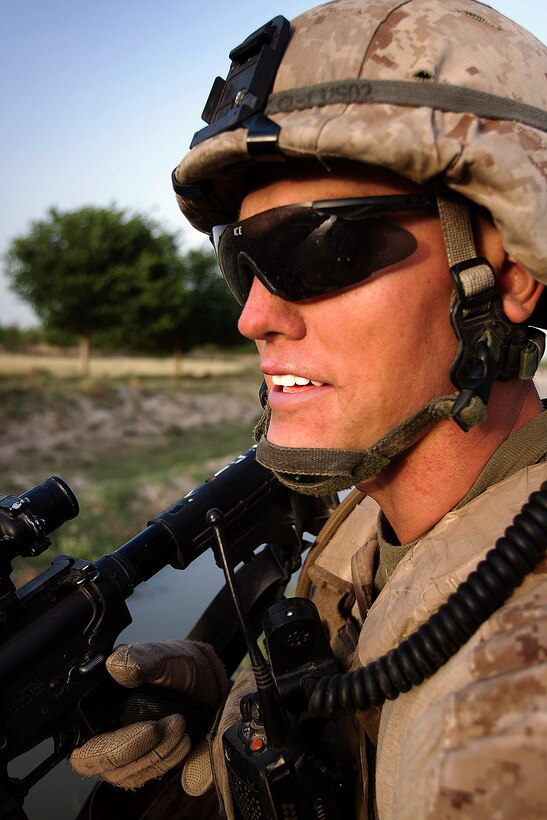 Marine Corps Lance Cpl. Shawn Cole is responsible for three other Marines during his seven-month deployment to Afghanistan’s Helmand province. U.S. Marine Corps photo by Cpl. Colby W. Brown