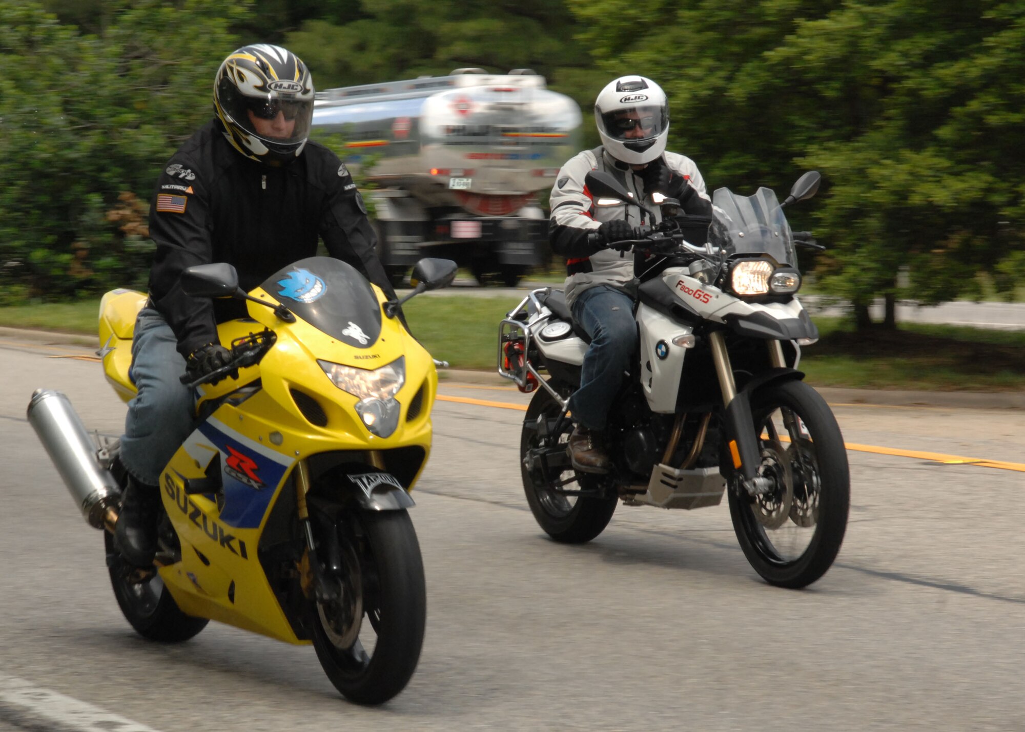 Members of the Armed Forces participate in the 2011 Ride for Life motorcycle event at Fort Eustis, Va., April 20, 2011. Over 70 military members participated to support the Wounded Warrior Program and the American Foundation for Suicide Prevention. (U.S. Air Force photo by Staff Sgt. Jeff Nevison) (Released)