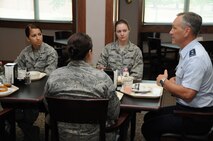 Maj. Gen. Eric Crabtree, former commander of 4th Air Force, met with 916th Airmen in May 2010. The wing's Human Resource Development Council is offering another mentoring opportunity with senior leadership on June 25, 2011. (USAF courtesy photo)