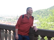 Lt. Col. James Horton, 916th Communication Squadron commander, looks across the landscape while stationed in Germany serving with Africa Command. (USAF courtesy photo)