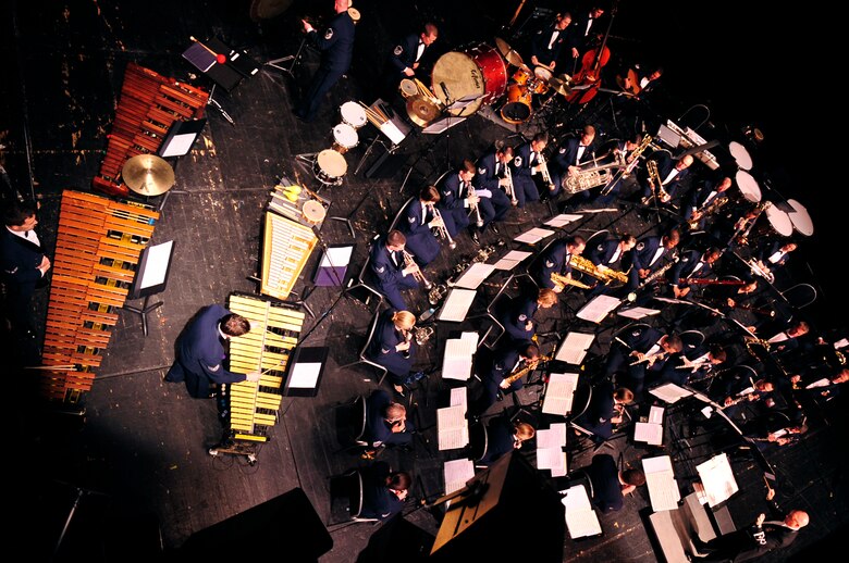 The United States Air Forces in Europe Band performs during a concert May 8, 2011, in Nitra, Slovakia. The USAFE concert band is on tour through three countries, performing at seven locations as part of a building partnerships capacity and community outreach initiative. (U.S. Air Force photo/Tech. Sgt. Jocelyn L. Rich)
