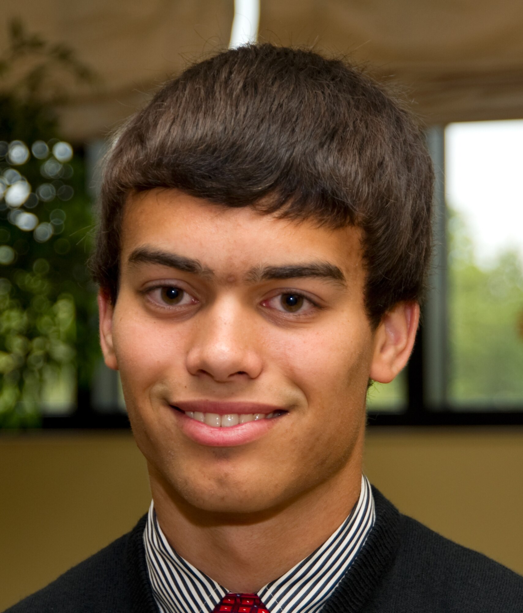 DJ Hogue, recipient of a $1,000 scholarship, graduates from Biloxi High School and will major in aerospace engineering at Mississippi State University.  His parents are Dave and Jessamyn Hogue, 81st Training Support Squadron.  (U.S. Air Force photo by Adam Bond)