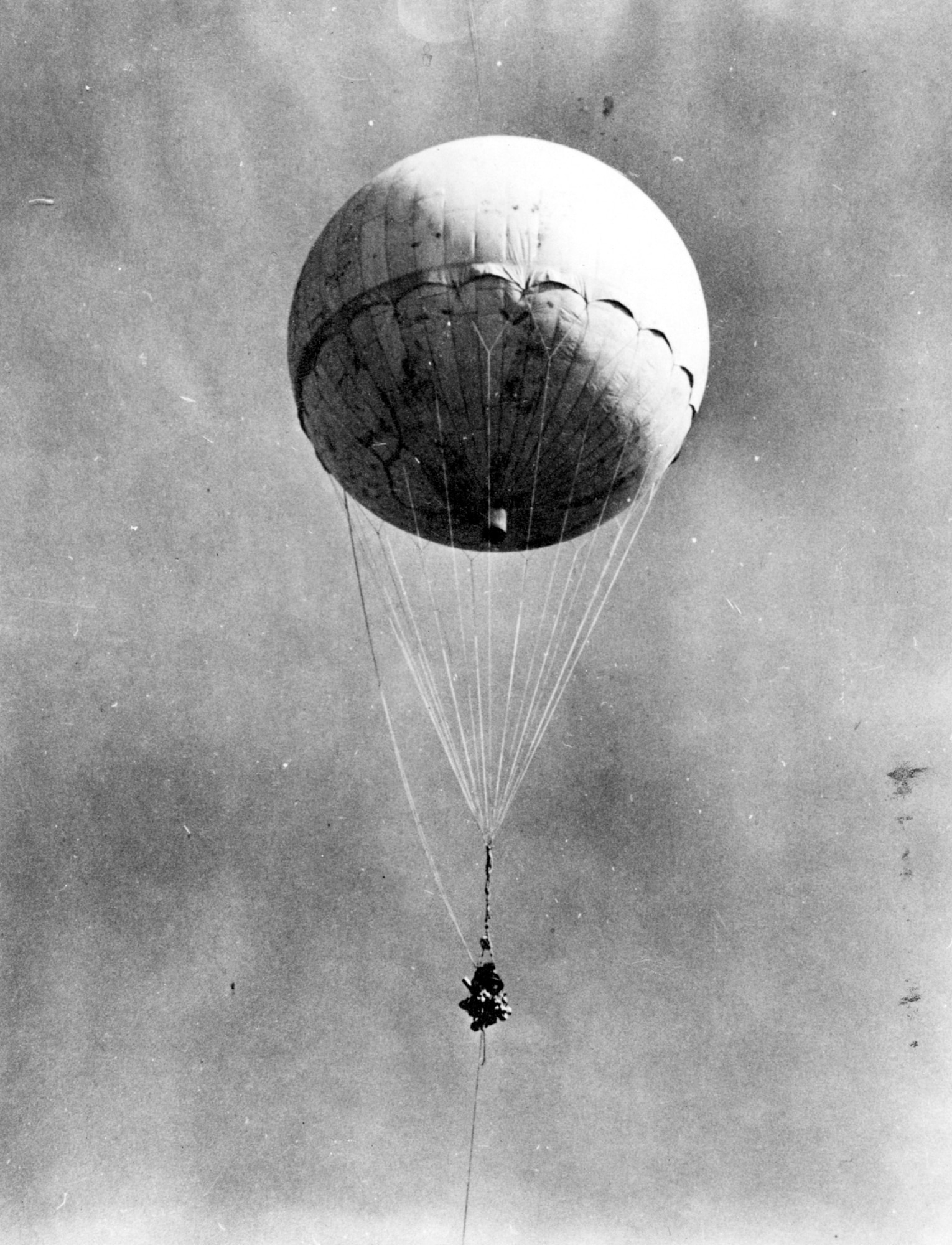 Japanese balloon bomb during World War II. (U.S. Air Force photo)