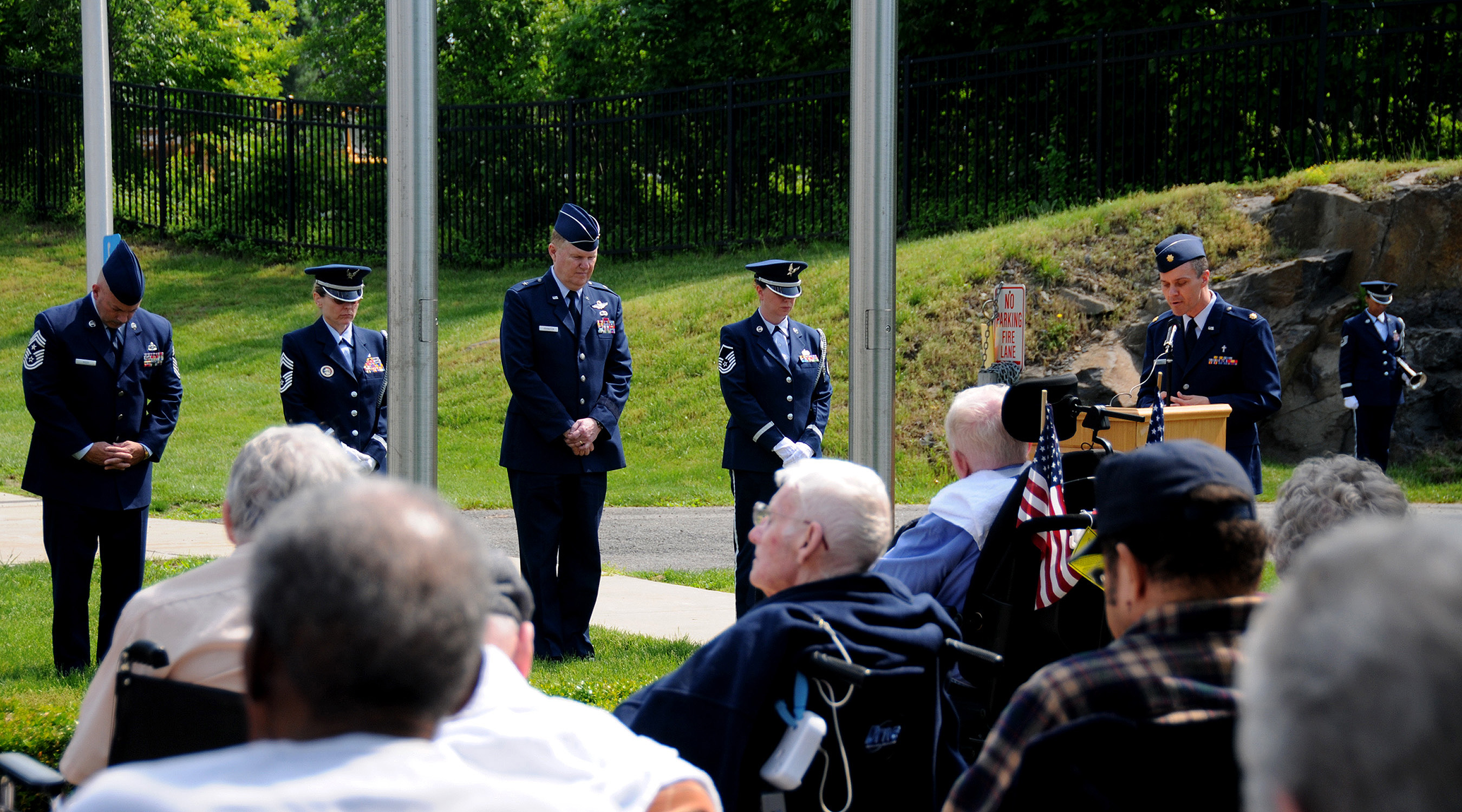 105 Airlift Wing honors veterans during a ceremony at Montrose NY