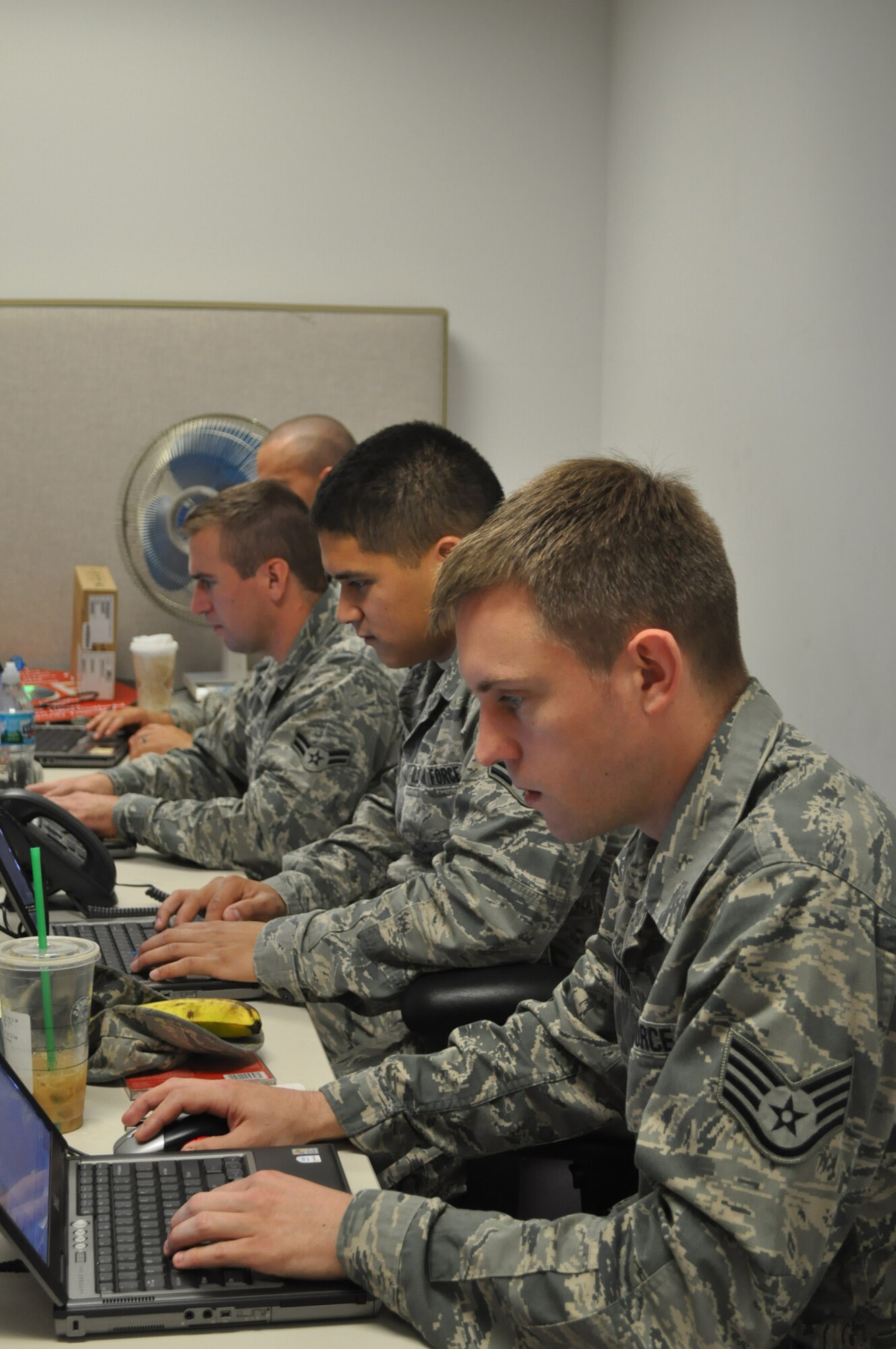 Airmen from across the 67th Network Warfare Wing compete May 19, 2011, in Cyber Nexus, the wing's first force-on-force competition. (U.S. Air Force photo/Mary von Tobel)