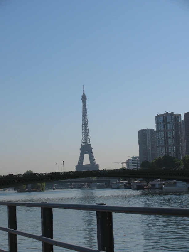 A distant view of central Paris.