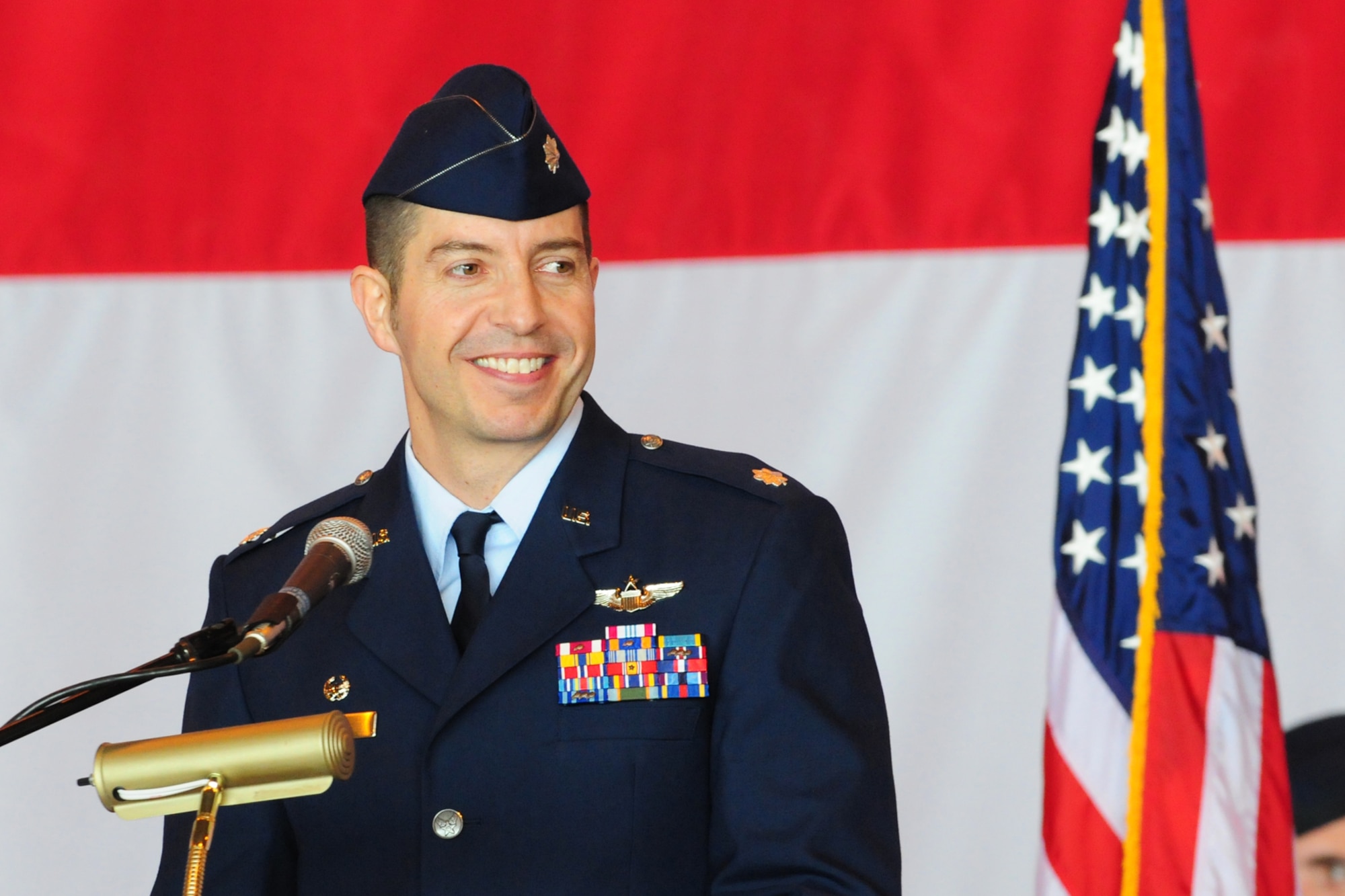Lieutenant Col. Daniel E. Brant accepted command of the 966th Airborne Air Control Squadron from Lieutenant Col. Greg A. Kent in an official ceremony May 12.