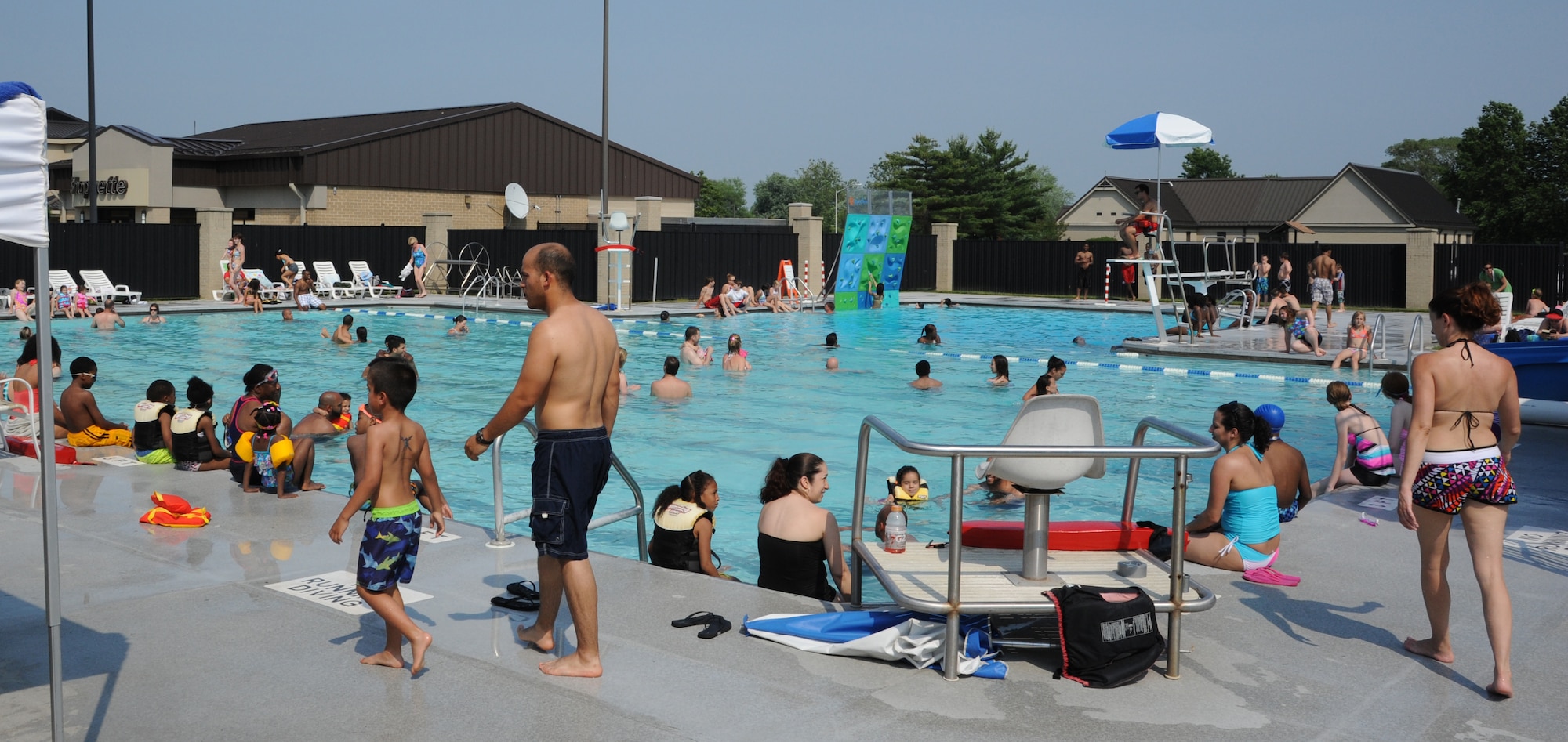 Team Dover members flocked to the Oasis pool over Memorial Day weekend to try and beat the summer heat. (U.S. Air Force photo by Staff Sgt. Chad Padgett)