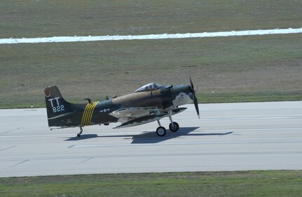 Various historical aircraft practice at the 2011 Randolph Air Force Base Airshow, Oct. 28. The air show also included aircraft displays from World War II, the Korean War and modern planes. (U.S. Air Force photo/Joel Martinez)