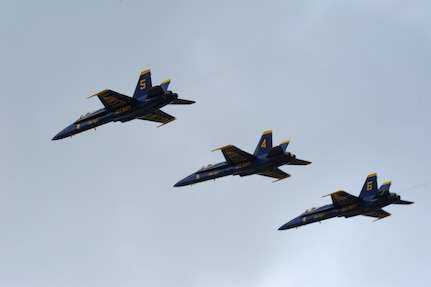 Navy Blue Angels arrive at Randolph Air Force Base, Oct. 27 for the 2011 Randolph Air Force Base Airshow. The pilots perform a variety of maneuvers demonstrating both high-performance and the precision capabilities of the aircraft.  (U.S. Air Force photo/Joel Martinez)