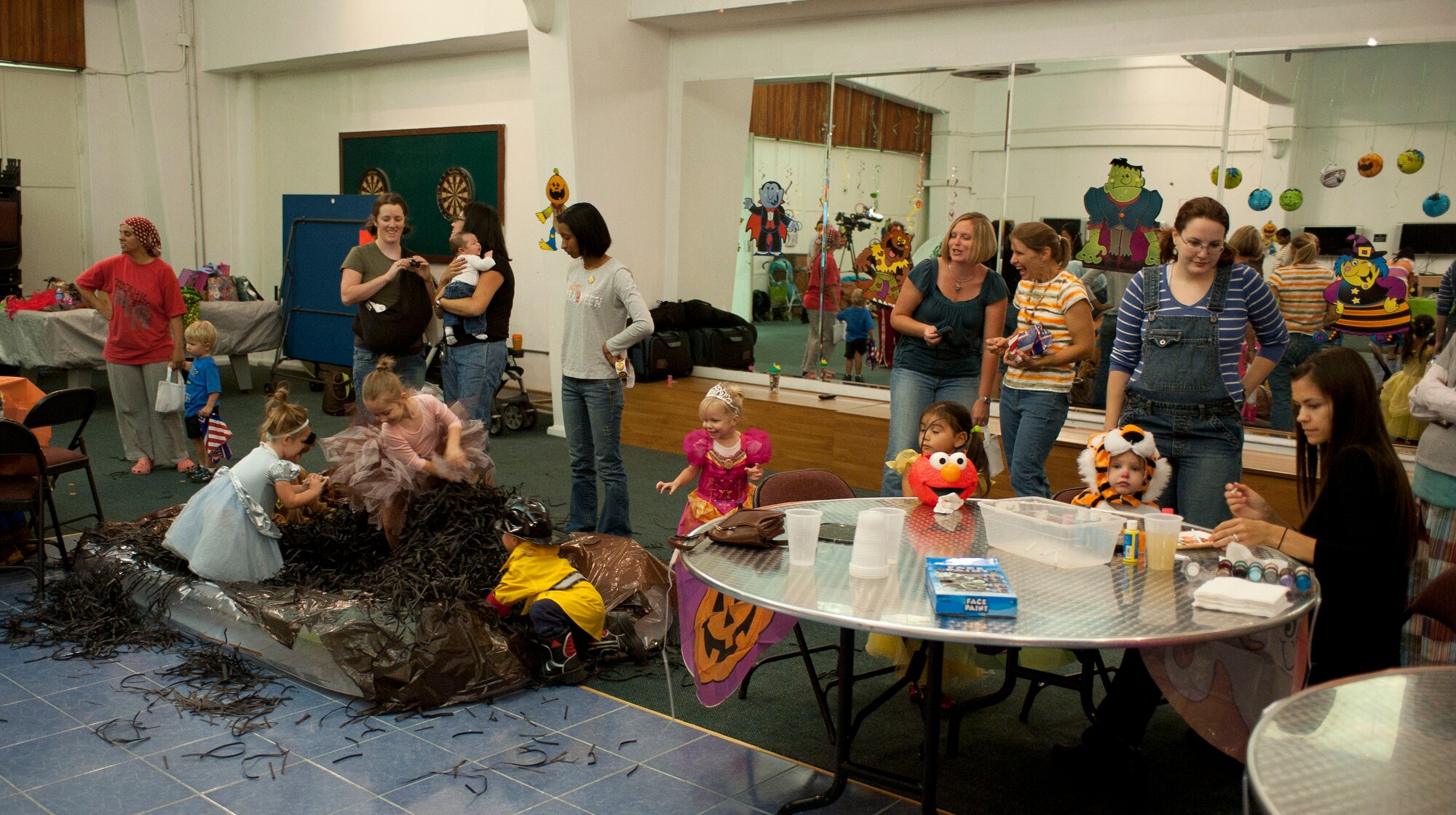 Incirlik families take part in events during the Children's Halloween Party Oct. 31, 2011, at the Community Center, Incirlik Air Base, Turkey. The party included games, treats and Halloween crafts. (U.S. Air Force photo by Senior Airman Clayton Lenhardt/Released)
