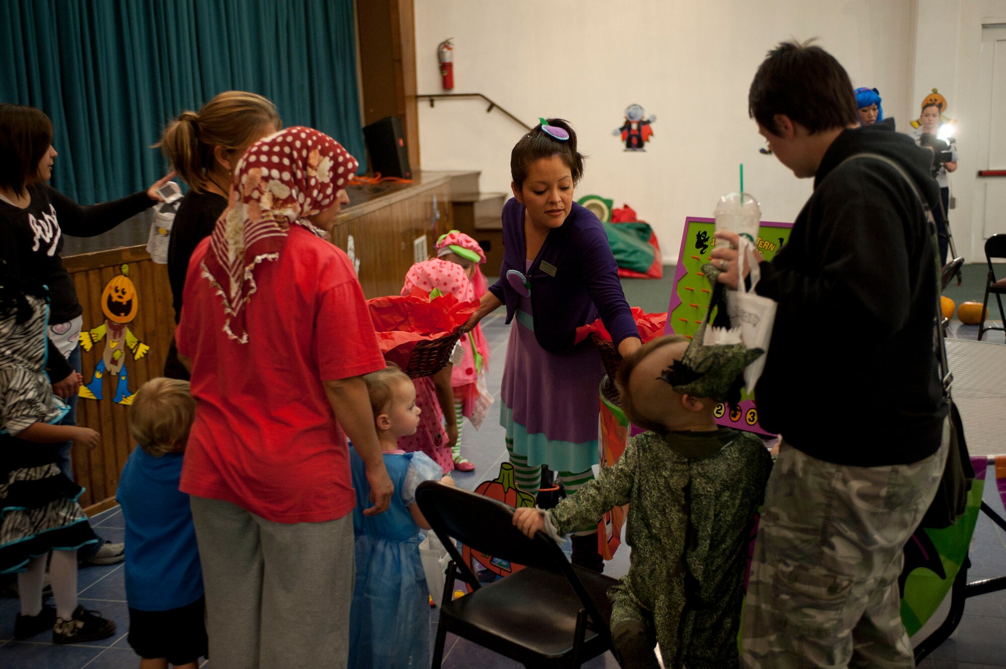 Incirlik families take part in events during the Children's Halloween Party Oct. 31, 2011, at the Community Center, Incirlik Air Base, Turkey. The party included games, treats and Halloween crafts. (U.S. Air Force photo by Senior Airman Clayton Lenhardt/Released)