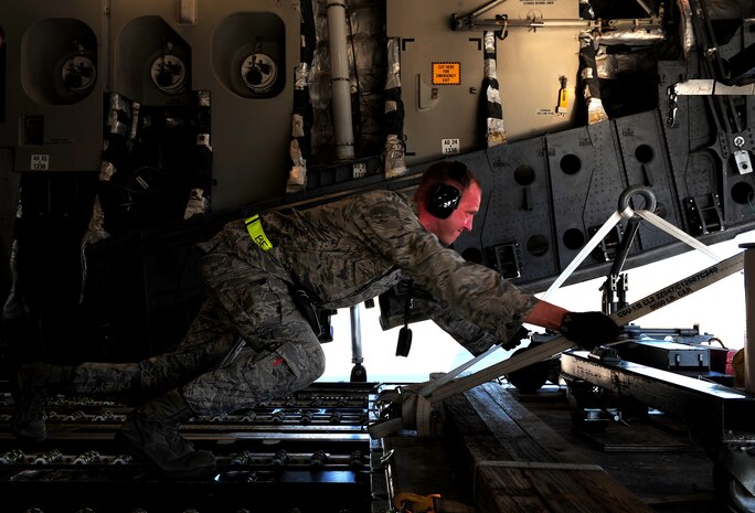 A member of the 437th Airlift Wing takes part in an Operational Readiness Exercise at the Combat Readiness Training Center in Gulfport, Miss., Oct. 25. The ORE is intended to evaluate Team Charleston's ability to "take the fight to the enemy" and objectively measure mission effectiveness. (U.S. Air Force photo/Staff Sgt. Henry Lancaster)
