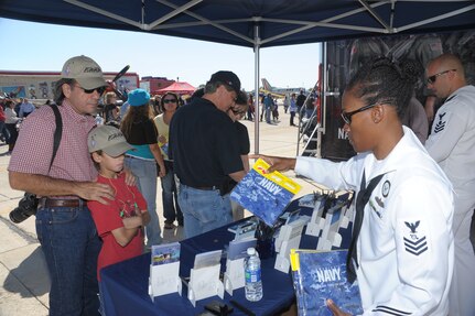 A record crowd of 150,000 attended the 2011 Randolph Air Force Base Airshow Oct. 30. Headlining this year's event were the U.S. Navy Blue Angels. (U.S. Air Force photo/Joel Martinez)
