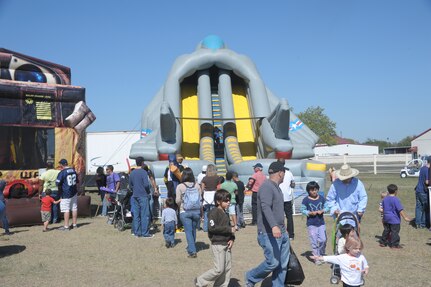 A record crowd of 150,000 attended the 2011 Randolph Air Force Base Airshow Oct. 30. Headlining this year's event were the U.S. Navy Blue Angels. (U.S. Air Force photo/Joel Martinez)