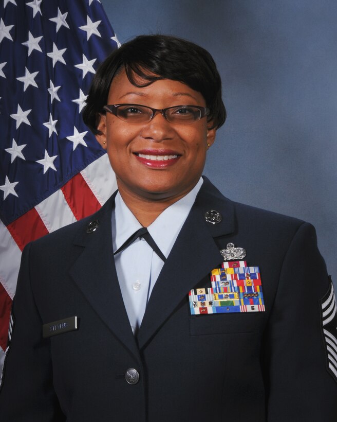 Chief Master Sgt. Karen D. Stevens, Command Chief, 126th Air Refueling Wing.