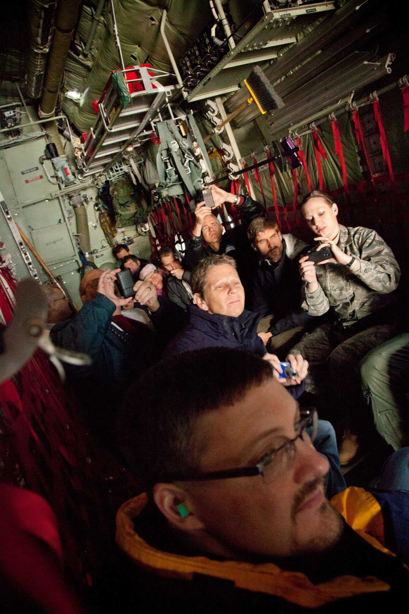Local clergy members fly on a 934th Airlift Wing C-130 during Clergy Day Oct. 28.(Air Force Photo/Shannon McKay)