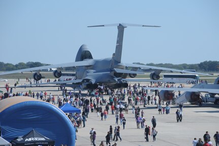 A record crowd of 150,000 attended the 2011 Randolph Air Force Base Airshow Oct. 29. Headlining this year's event were the U.S. Navy Blue Angels. (U.S. Air Force photo/Joel Martinez)