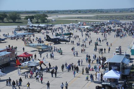 A record crowd of 150,000 attended the 2011 Randolph Air Force Base Airshow Oct. 29. Headlining this year's event were the U.S. Navy Blue Angels. (U.S. Air Force photo/Joel Martinez)