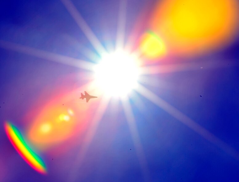 Major. Ryan "Rider" Corrigan, Viper East F-16 demonstration pilot, soars overhead, Oct. 28, 2011, Shaw Air Force Base, S.C. The aerial demonstration is a 15-minute display of unique handling qualities that the aircraft possesses and performed at low altitudes with high speeds. (U.S. Air Force photo by Airman 1st Class Neil D. Warner)