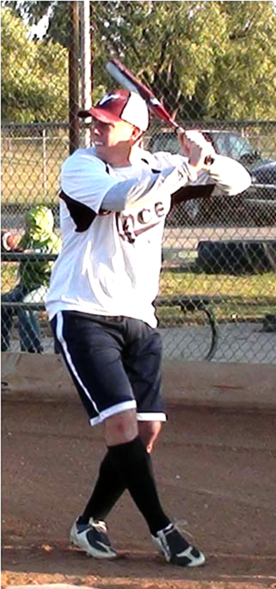 John Powers, with the newly formed Vance Men’s Varsity Softball team that placed first in this year’s Enid Northwest District Amateur Softball Association Fall Open League, earned the Silver Slugger award with the top batting average of .759. (Courtesy photo)