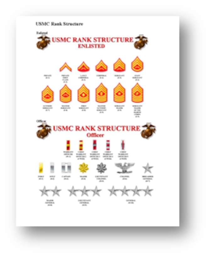 USMC Rank Structure Brochure