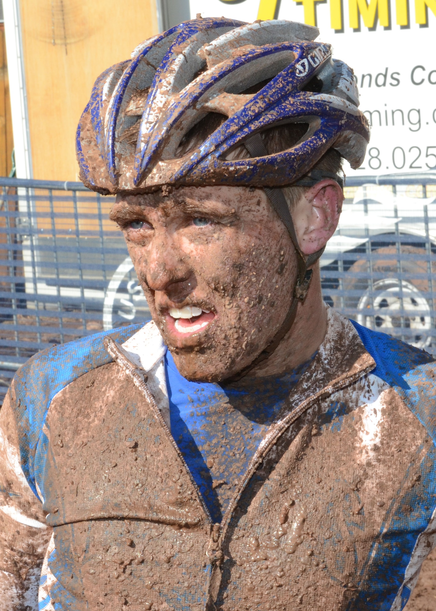Junior Zeb Hanley finished 17th out of 40 collegiate competitors in Division II of the cross-country race Oct. 28. The cross-country course covered more than 17 miles and about 1,400 feet elevation gain per lap, over three laps. (U.S. Air Force Photo/Gino Mattorano)