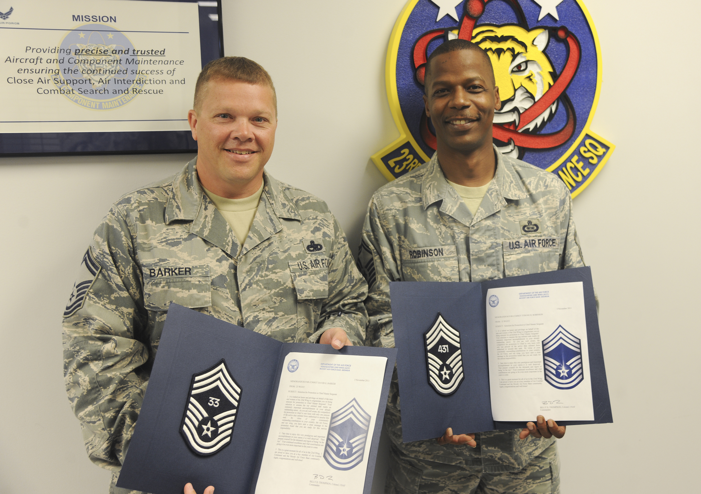 Moody congratulates newest chief selects > Moody Air Force Base