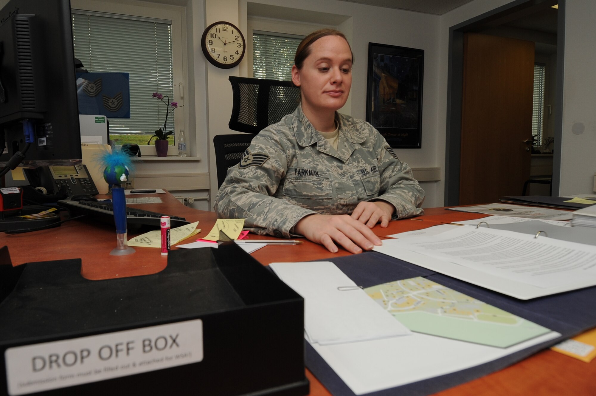 SPANGDAHLEM AIR BASE, Germany -- Staff Sgt. Holly Parkman, 52nd Comptroller Squadron wing staff agencies executive, is the Super Saber Performer for the week of Nov. 4 - 10. (U.S. Air Force photo/Airman 1st Class Brittney Frees)