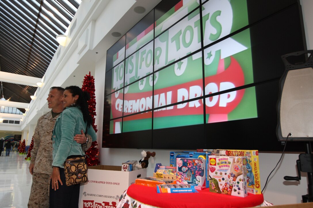 Toys filled collection boxes in the exchange at the Marine Corps Exchange aboard Marine Corps Base Camp Lejeune, Nov. 4. The Marine Corps Reserve Toys for Tots program announced the start of toy collections from Nov. 4 though Dec. 15.::r::::n::::r::::n::