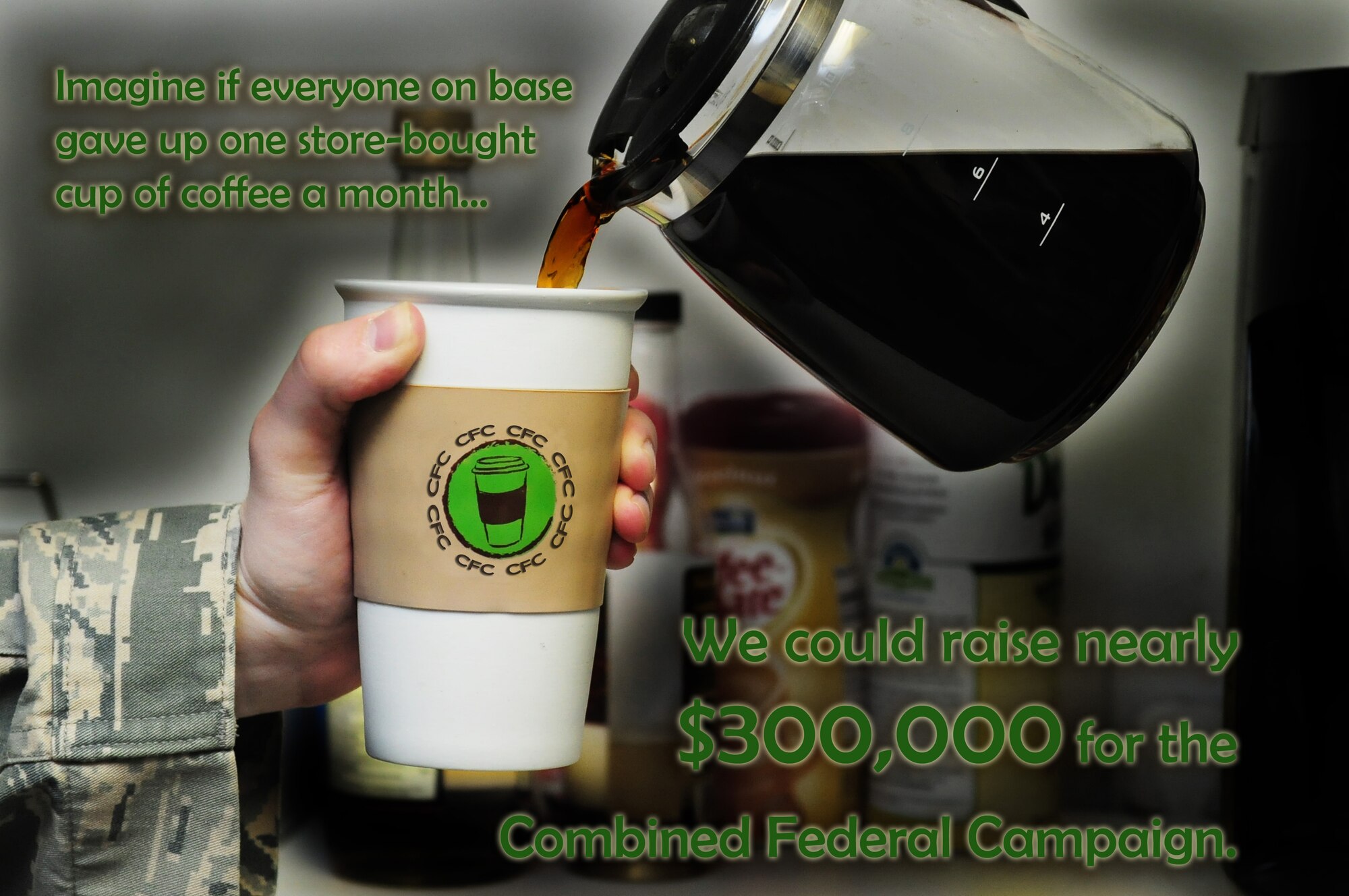 ROYAL AIR FORCE LAKENHEATH, England - There are several ways to donate to the Combined Federal Campaign. Federal employees can choose to pay by allotments from their paychecks, make a one-time cash or check donation or go online and make a credit card donation. (U.S. Air Force photo illustration by Senior Airman Lausanne Morgan)