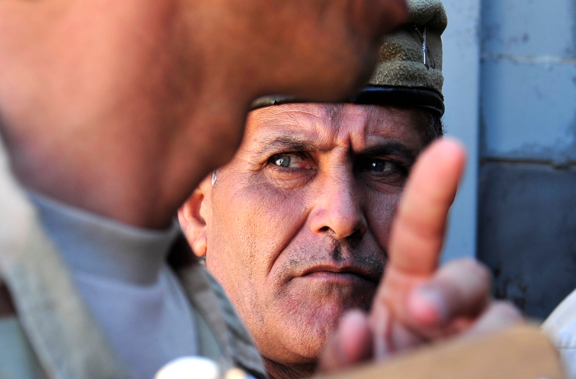An Iraqi Army soldier listens to instructions during an ammunition logistics course in Besmaya, Iraq, Oct. 10, 2011. (U.S. Air Force photo/Master Sgt. Cecilio Ricardo)