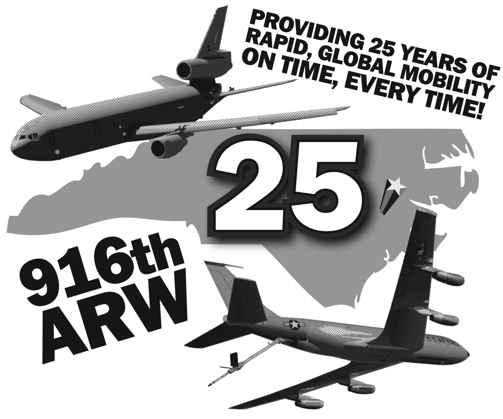 916th Air Refueling Wing 25th Anniversary Artwork