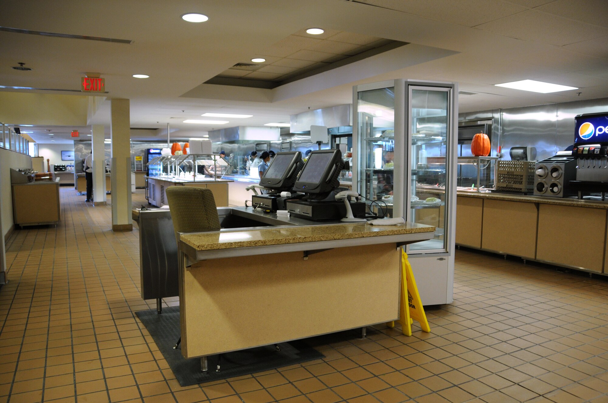 The Patterson Dining Facility, Dover Air Force Base, Del., reopened Nov. 4, 2011, following a 19-day renovation. Some of the changes include a relocated salad bar area and silverware section. (U.S. Air Force photo/Senior Airman Tanisha Brown)