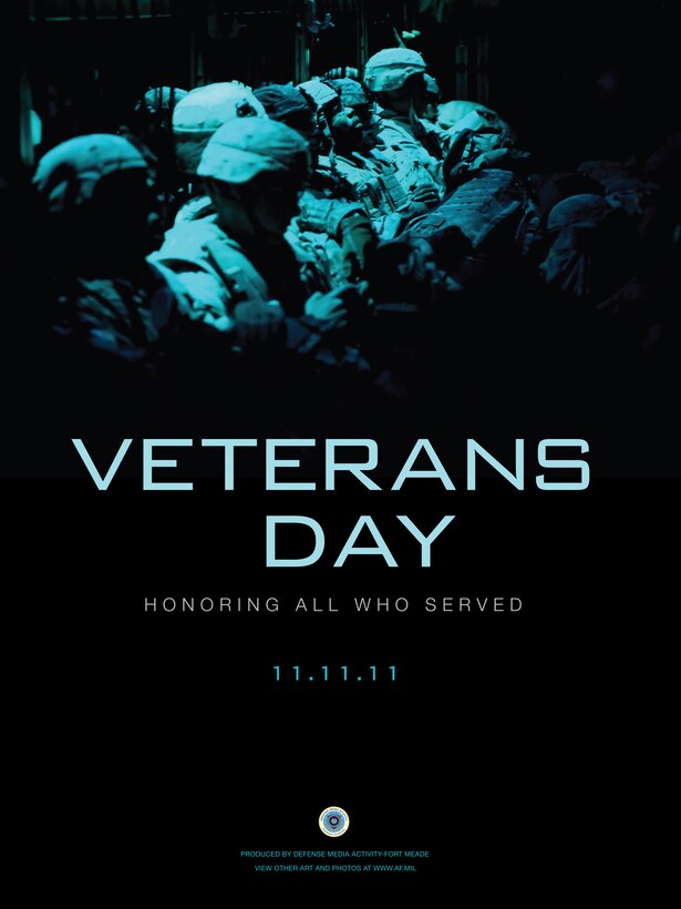 Veterans Day 2011. This poster was created by Sylvia Saab of the Defense Media Activity-Fort Meade, Maryland. AF.mil does not provide printed posters but a PDF file of this poster is available for local printing up to 48x36 inches. Requests can be made to Sylvia.Saab@dma.mil. Please specify the title and number.
